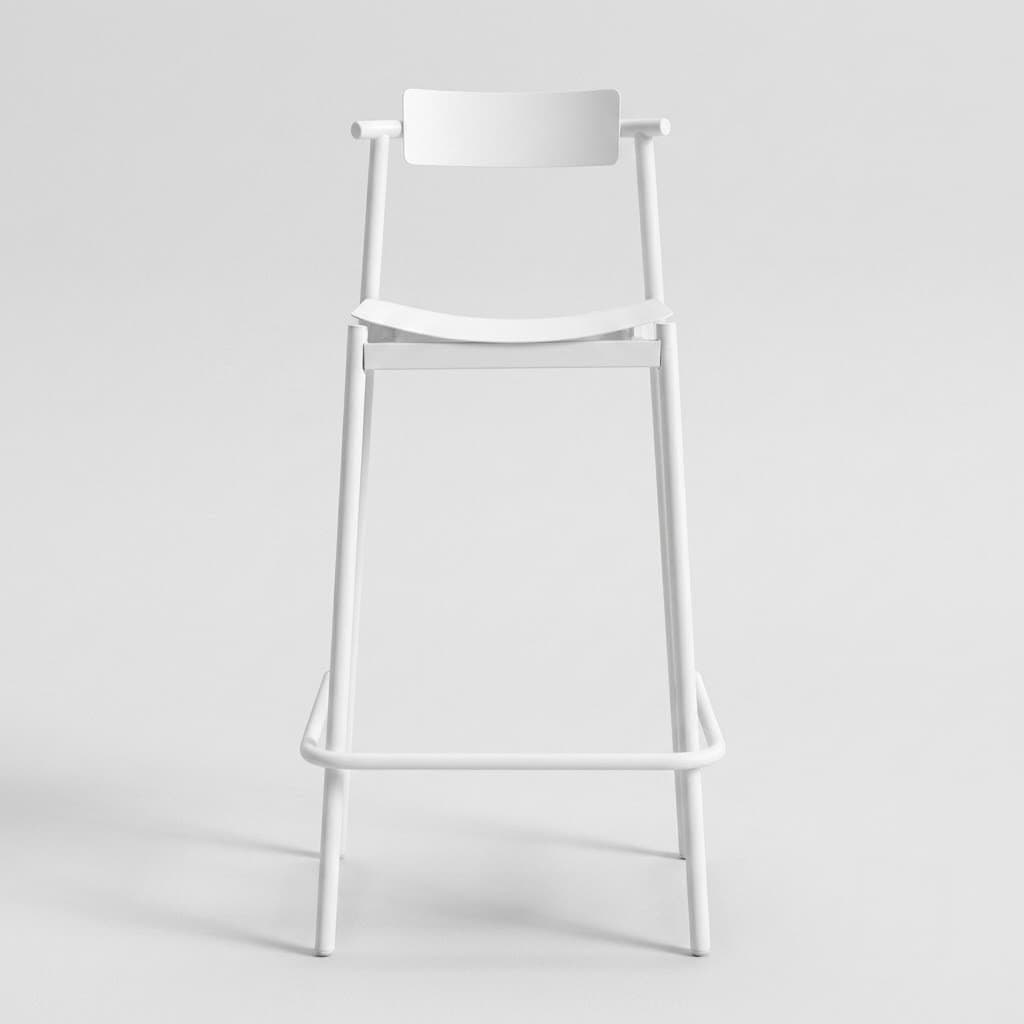 Banqueta de diseño para interiores y exteriores minimalistas.